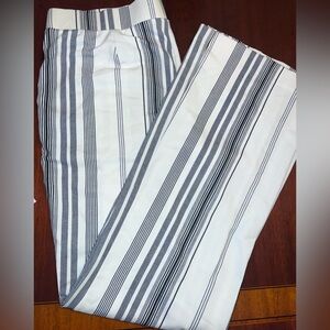 Striped White and Black Pants